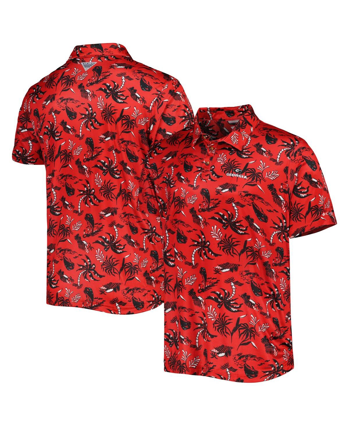 Men's Columbia Red Georgia Bulldogs Super Terminal Tackle Omni-Shade Polo Shirt - Red