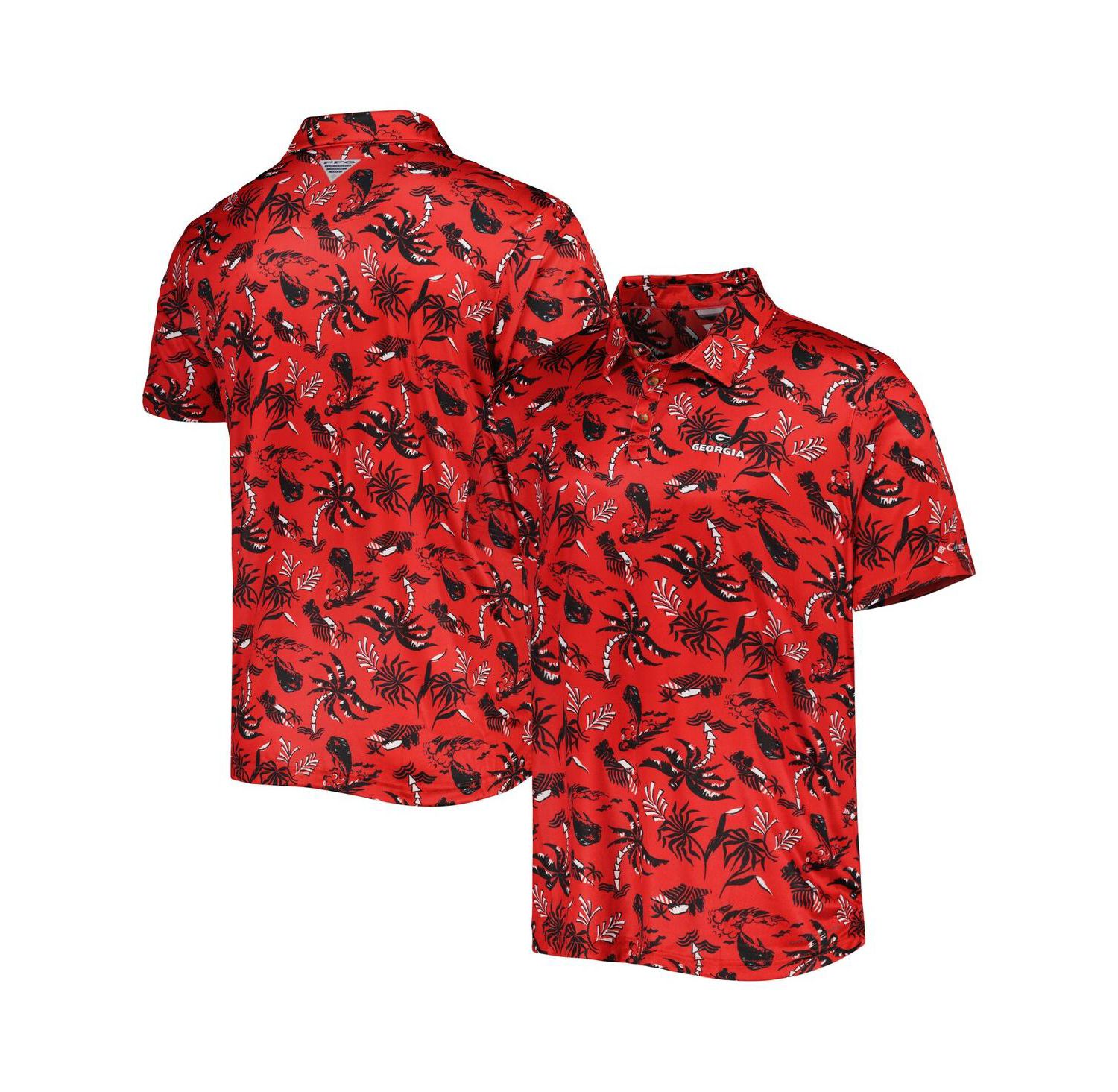 Men's Red Georgia Bulldogs Super Terminal Tackle Omni-Shade Polo Shirt