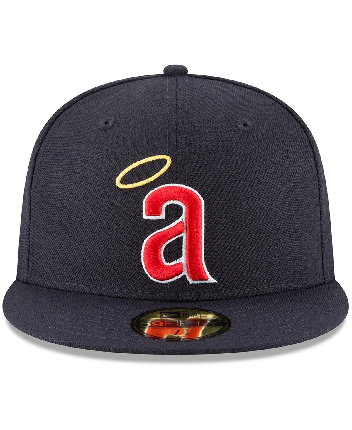 New Era Men's  Navy California Angels Cooperstown Collection Wool 59fifty Fitted Hat In Navy