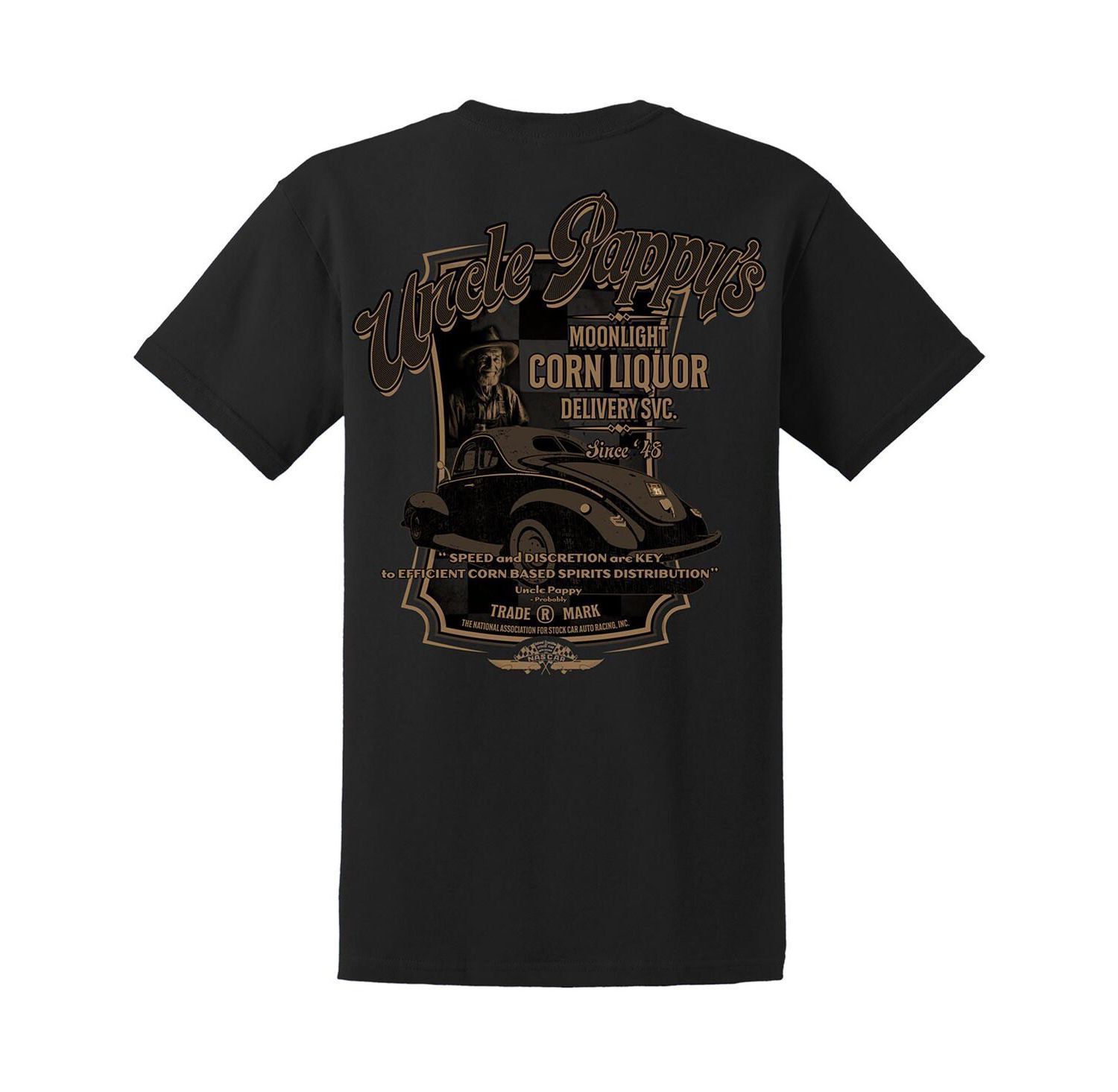 Men's Black Uncle Pappy Tri-Blend T-shirt