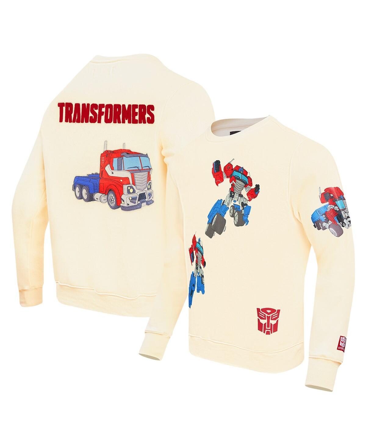 Men's and Women's Freeze Max Optimus Prime Natural Transformers Transformation Pullover Sweatshirt - Natural