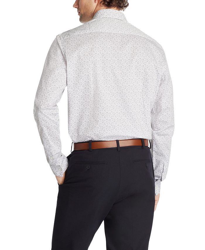 Van Heusen Men's Stain Shield Regular Fit Dress Shirt Brown Size 15X32X33