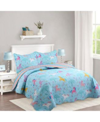 Kids Girls Quilt Set Bedspread Coverlet Set A83 - Twin