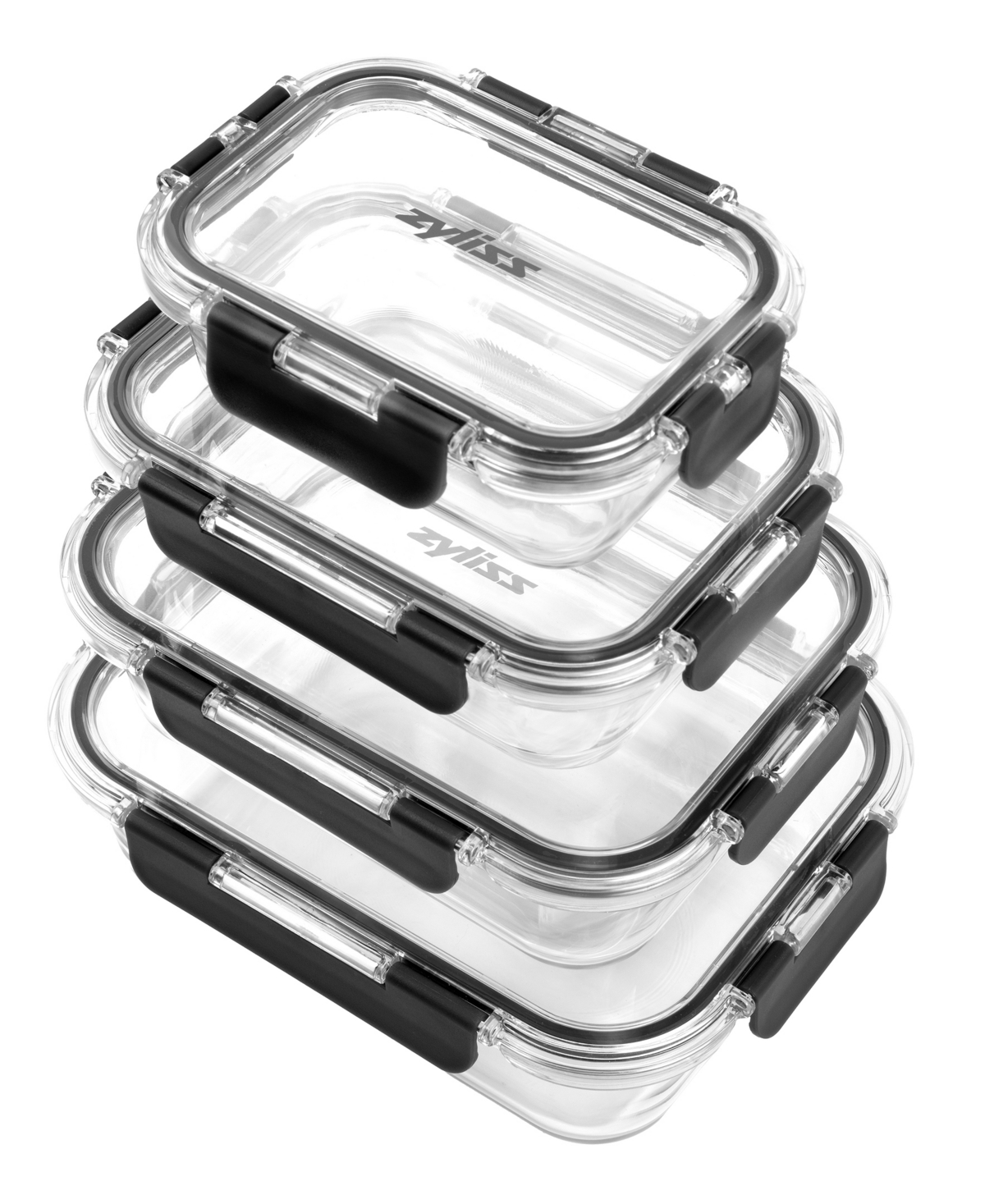 ZYLISS SET OF 8 GLASS STORAGE CONTAINER 