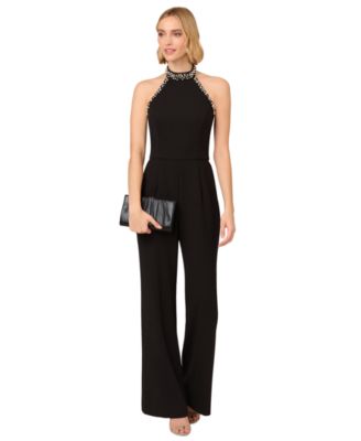 Adrianna Papell Women s Embellished Wide Leg Jumpsuit Macy s