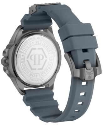 Men's The Skull Gray Silicone Strap Watch 44mm