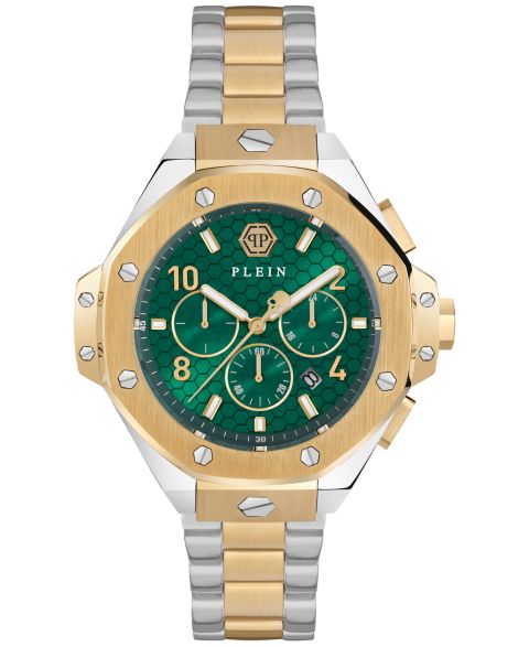Мужские часы Philipp Plein Chronograph Two-Tone Stainless Steel Bracelet Watch 46mm