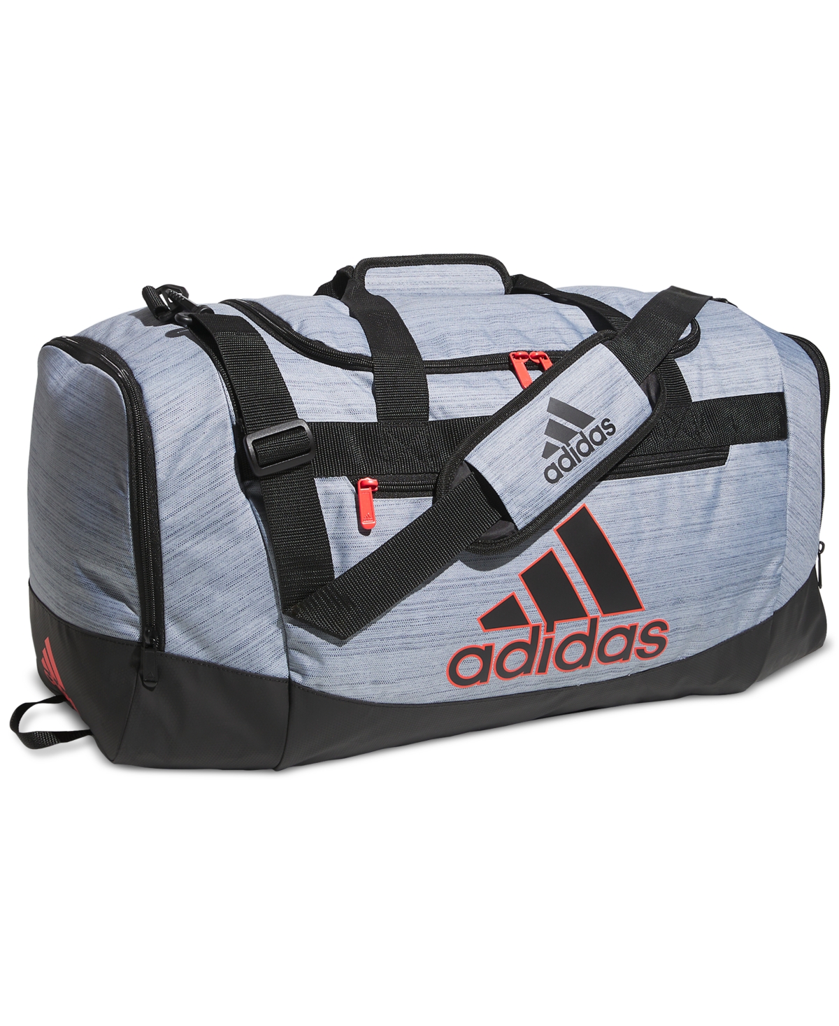 Adidas Originals Men's Defender Iv Medium Duffel Bag In Two Tone Grey Two,black,bright Red