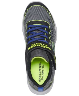 Skechers Little Boys Vortex 2.0 - Zorento Fastening Strap Light-Up Casual Sneakers from Finish Line