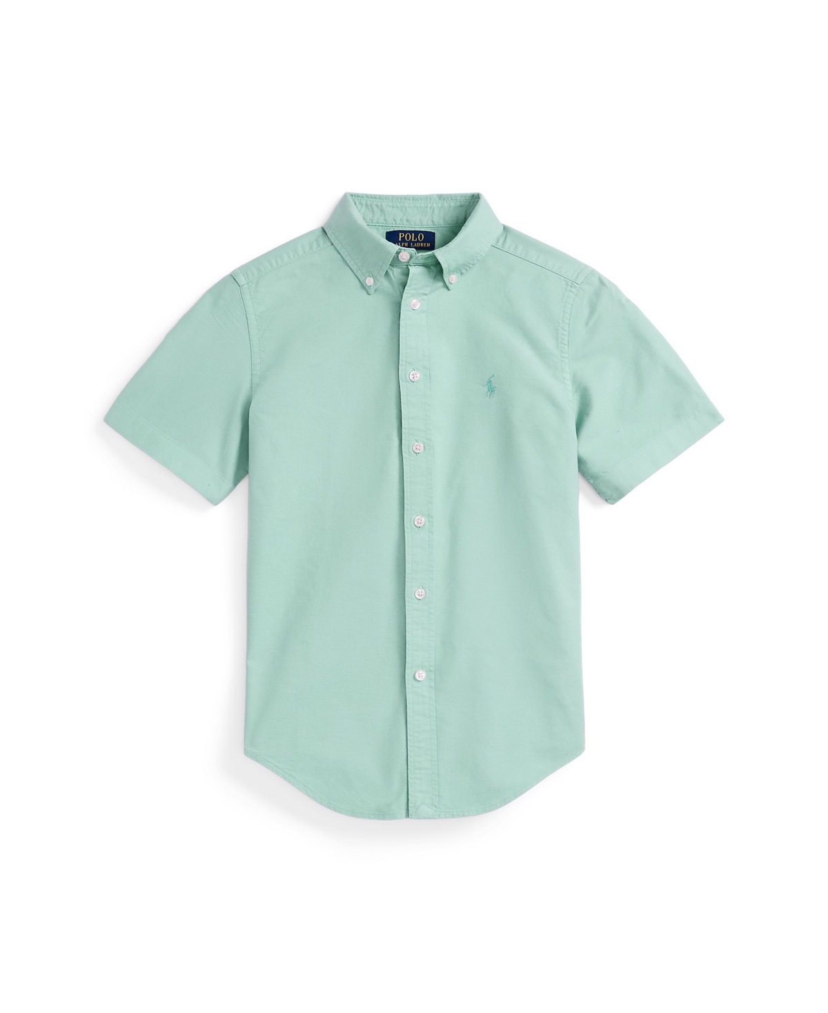 Polo Ralph Lauren Kids' Toddler And Little Boys Cotton Oxford Short-sleeves Shirt In Celadon