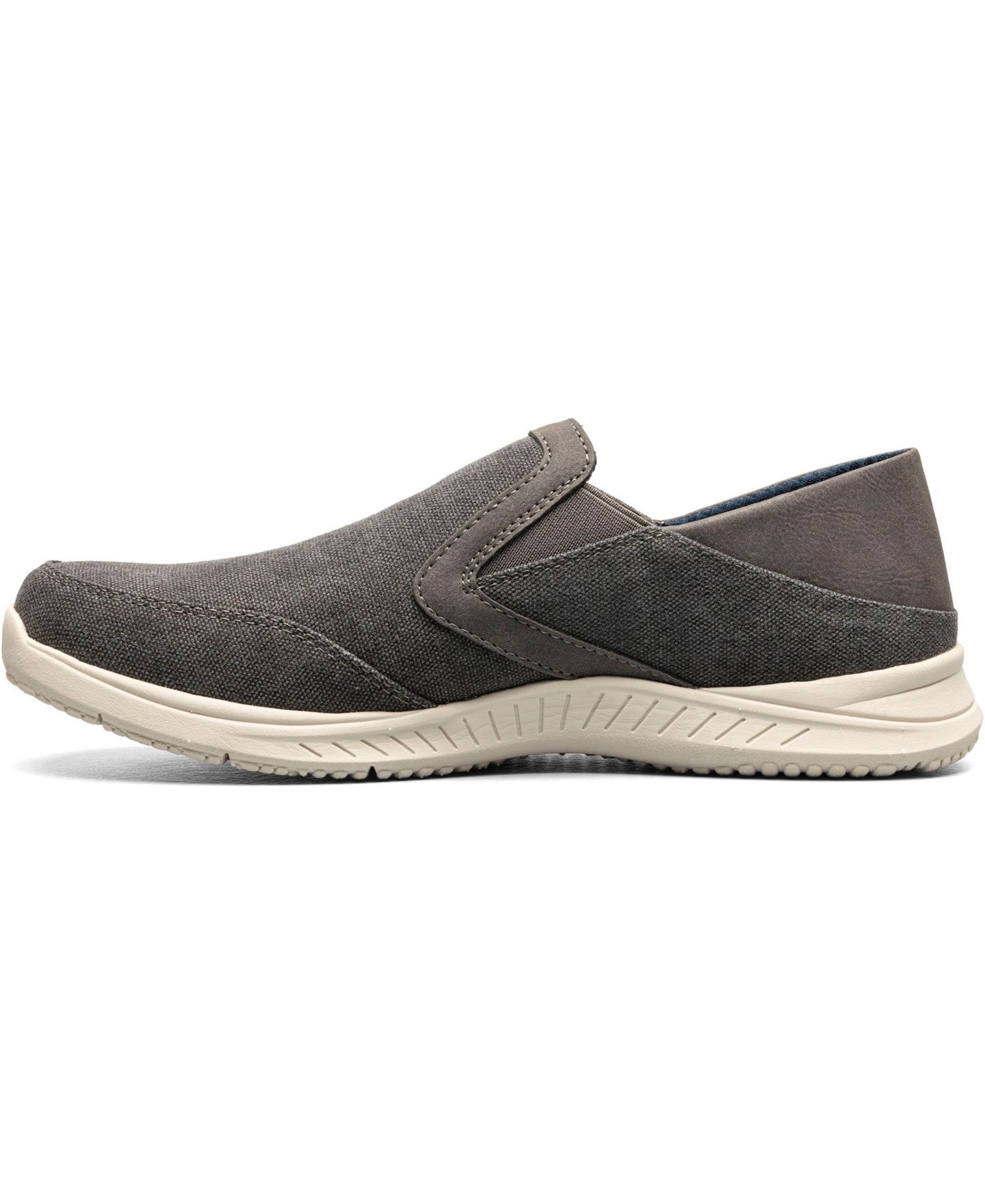 Мужские туфли Nunn Bush Conway Ez Canvas Moc Toe Slip On, цвет: Графитовый металлик — фото 7