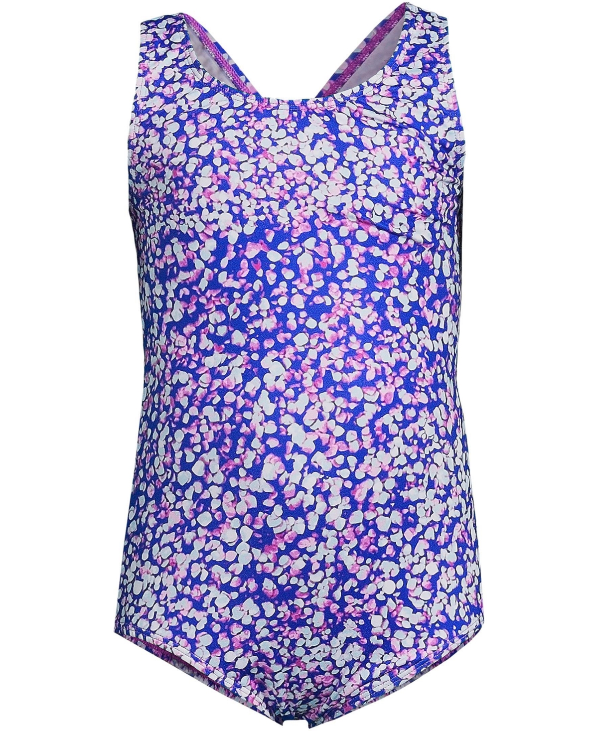 Lands' End Girls Chlorine Resistant One Piece Upf 50 Swimsuit