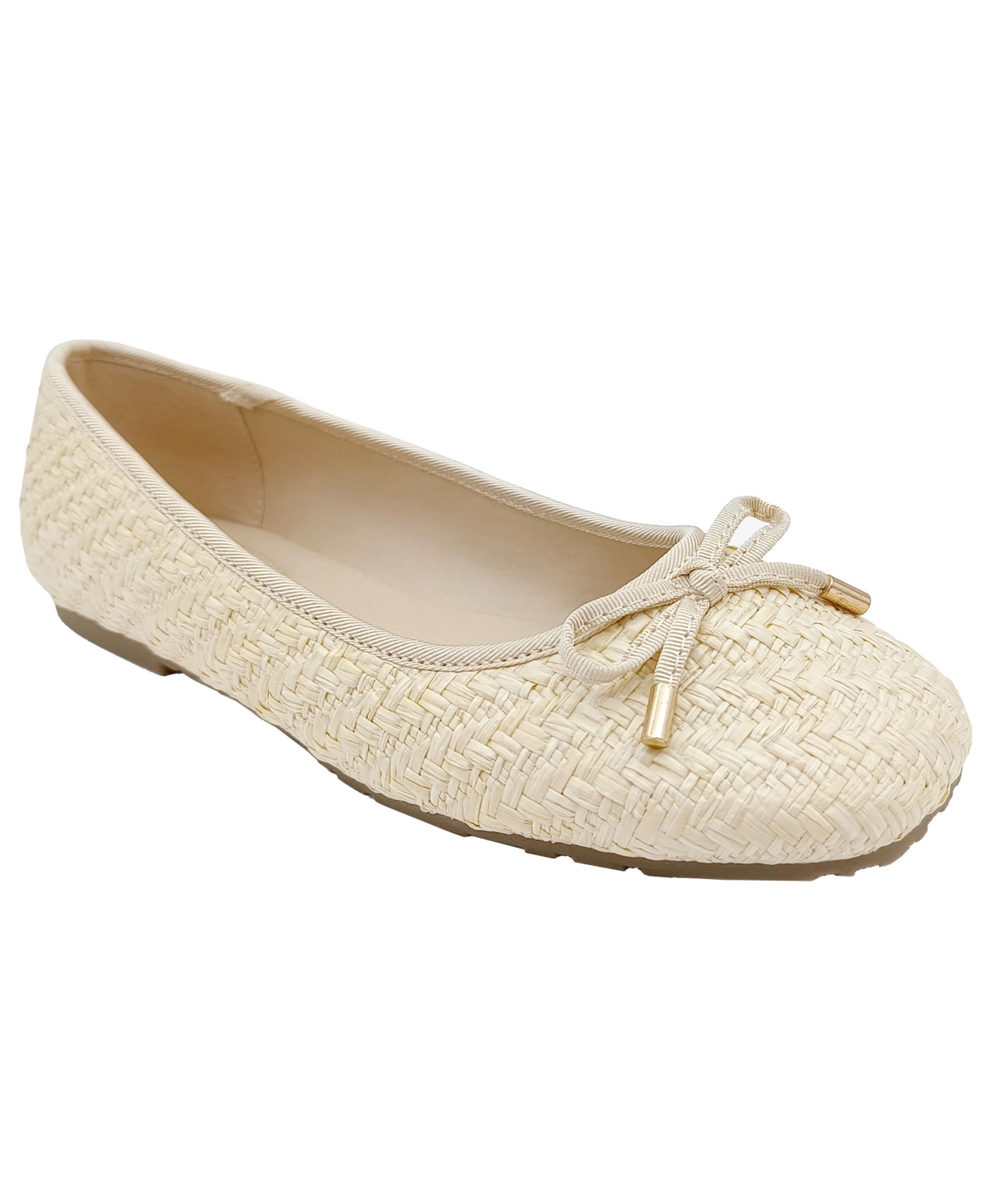 Women's Elstree Square Toe Ballet Flats - Natural Raffia