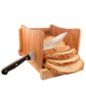 DB-Tech Bamboo Wood Compact Foldable Bread Slicer,6 ½ " - Narrow Version