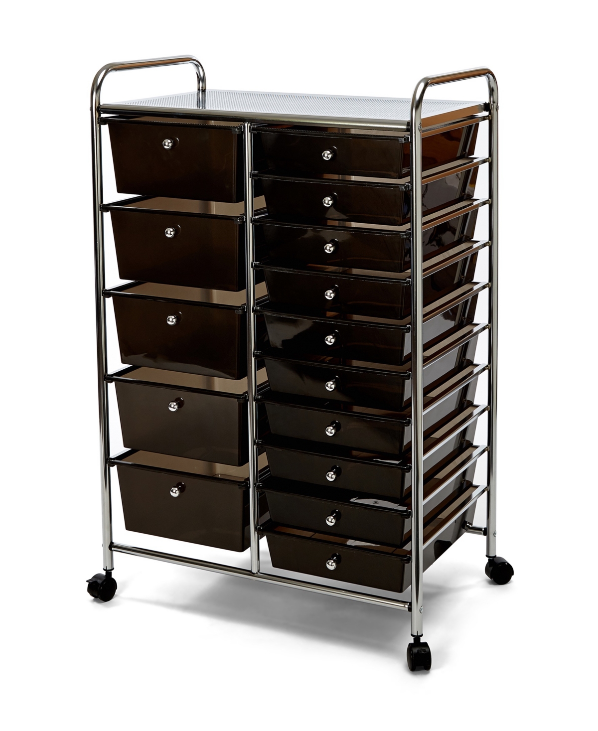 Seville Classics 15-drawer Organizer Cart In Black
