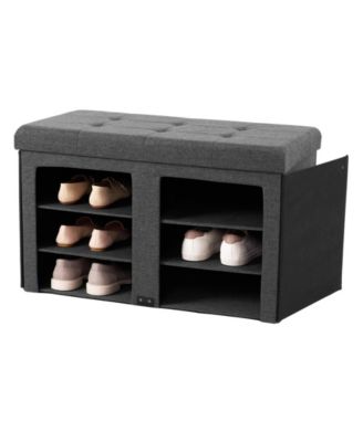 Tufted Shoe Storage Trunk