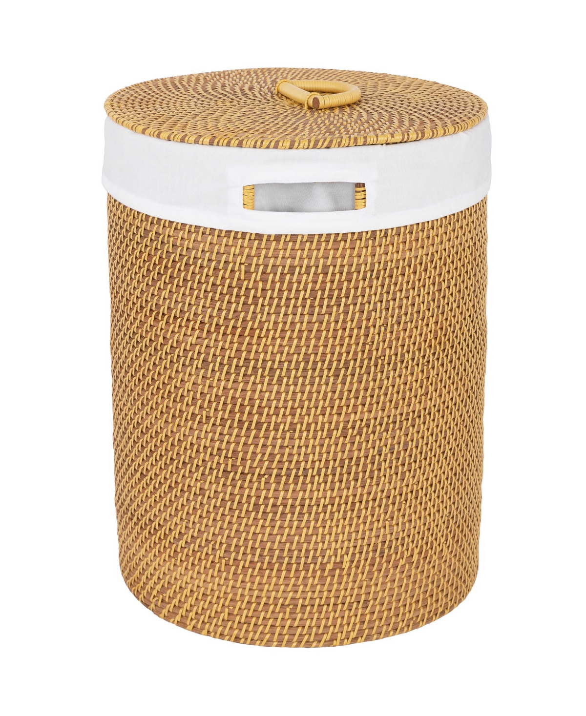 Shop Seville Classics 3-piece Handwoven Rattan Lidded Laundry Hamper Basket Set