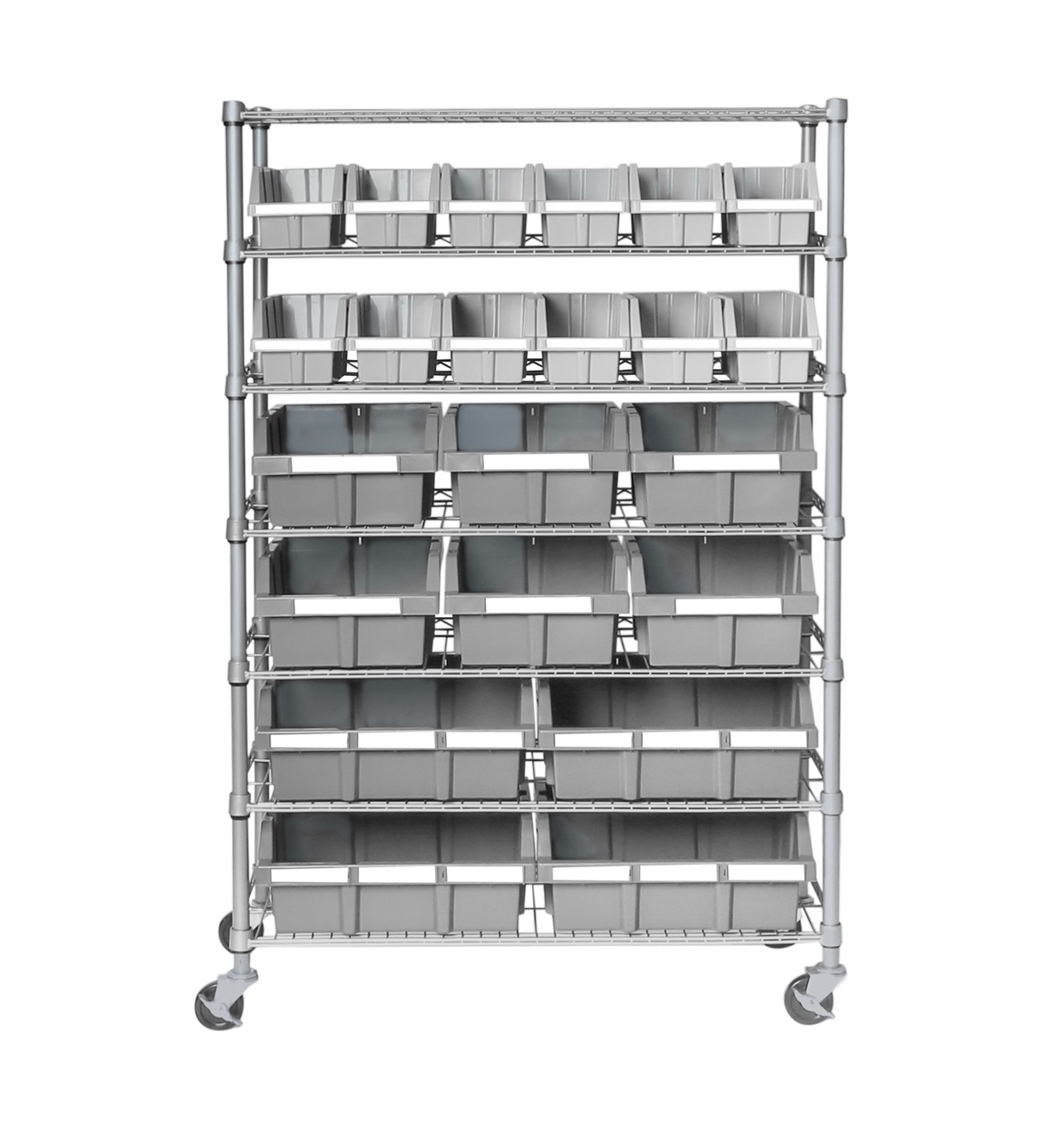 Shop Seville Classics 7-tier 21 Bin Rack System, Nsf Certified In Gray