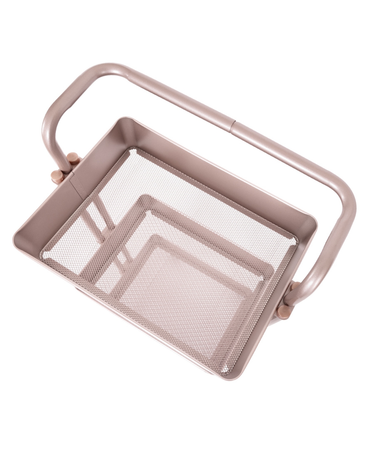 Shop Seville Classics 3-tier Steel Cart With Handle In Rose Gold
