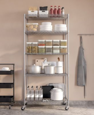 UltraDurable 5-Tier NSF Steel Wire Shelving System