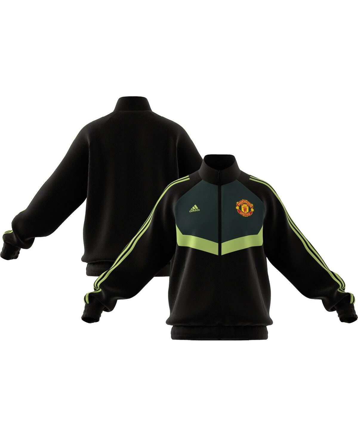 Shop Adidas Originals Men's Adidas Black Manchester United X Stone Roses 2023/24 Urban Purist Woven Full-zip Track Jacket