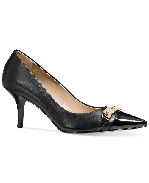 COACH Bowery Pointed-Toe Kitten Heel Pumps & Reviews - Shoes - Macy&#39;s