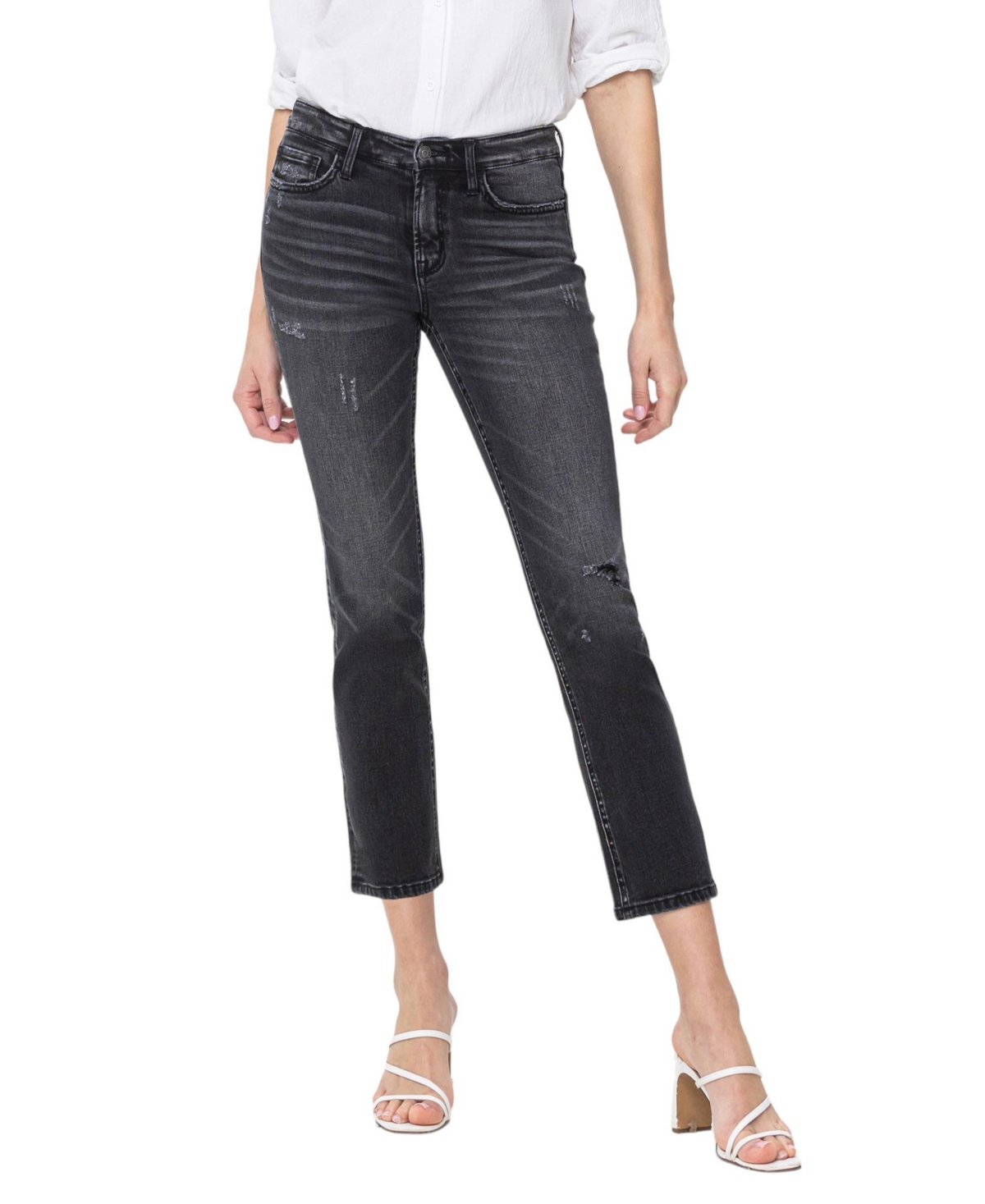 Women's Mid Rise Slim Straight Jeans - Wholeheartedly black