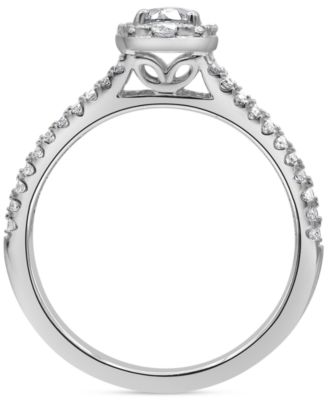 Diamond Halo Bridal Set (1 ct. t.w.) in 14k White Gold