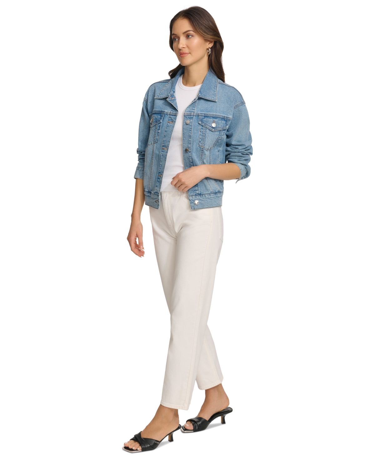 Dkny Women's Foundation Denim Trucker Jacket