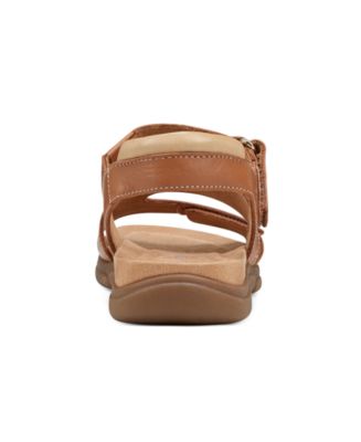 Mavey Strappy Leather Open Toe Flat Sandals