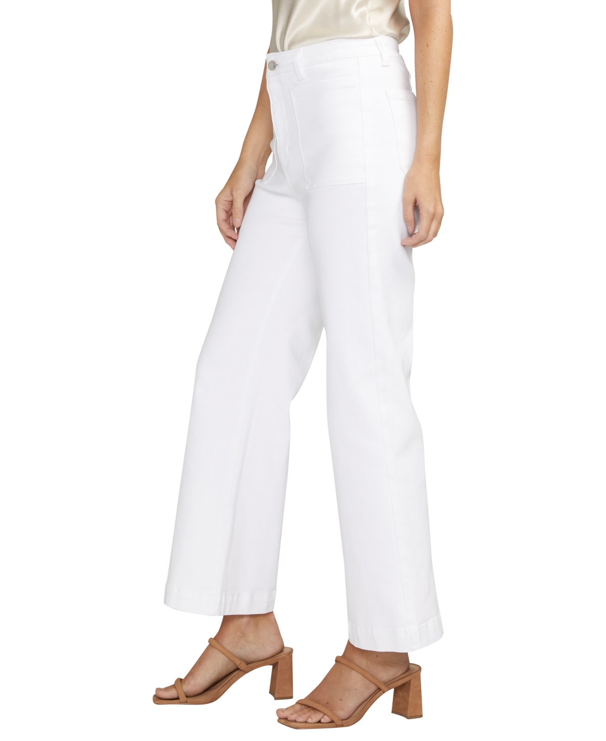 Shop Silver Jeans Co. Women's High Rise Wide Leg Pants In White