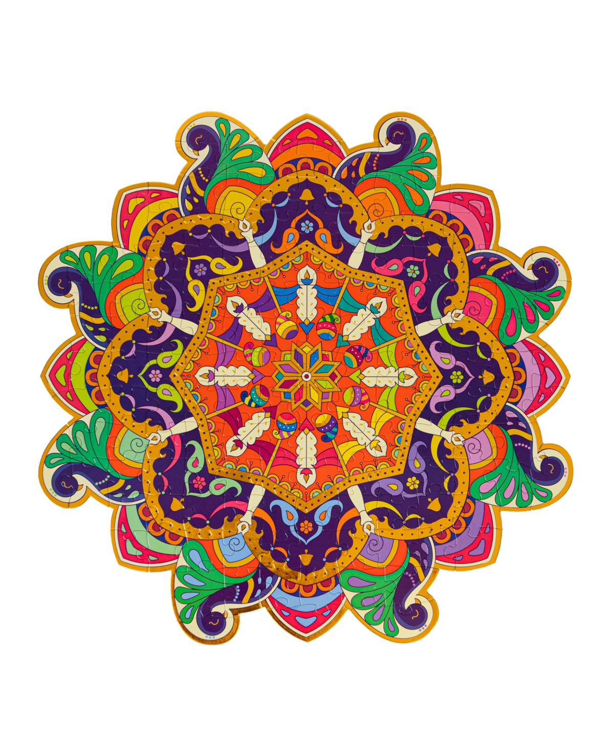 Shop Kulture Khazana Family Rangoli Diwali Holi Floor Puzzle, 150 Pieces In Mutli