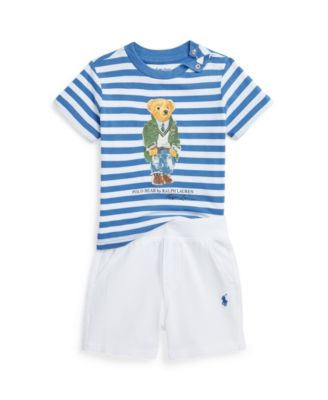 Ralph Lauren ベビー Tシャツ u0026 レギンス セット 12M Ralph Lauren - Baby Boys Blue Colourblock T-Shirt | Childrensalon