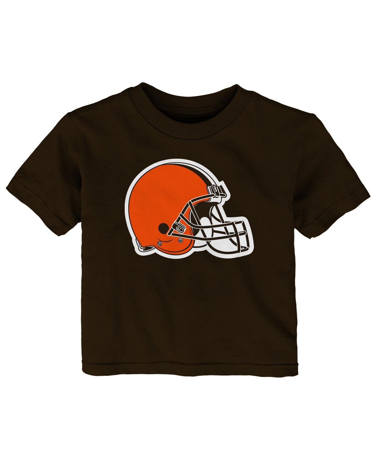 Shop Outerstuff Baby Boys And Girls Brown Cleveland Browns Primary Logo T-shirt