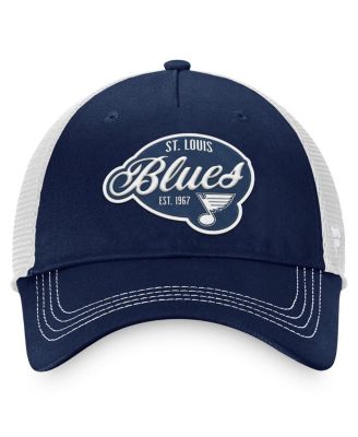 Women's Navy, White St. Louis Blues Fundamental Trucker Adjustable Hat