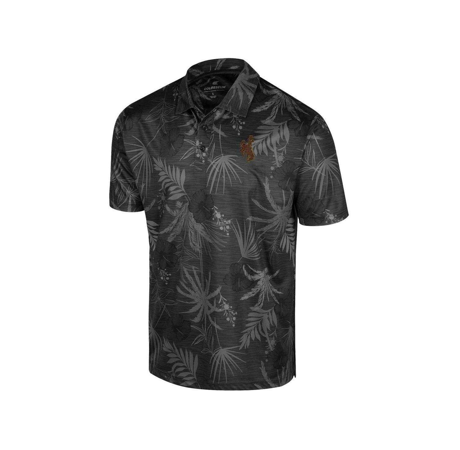 Men's Black Wyoming Cowboys Palms Team Polo Shirt