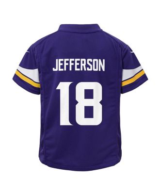 Toddler Boys and Girls Justin Jefferson Purple Minnesota Vikings Alternate Game Jersey