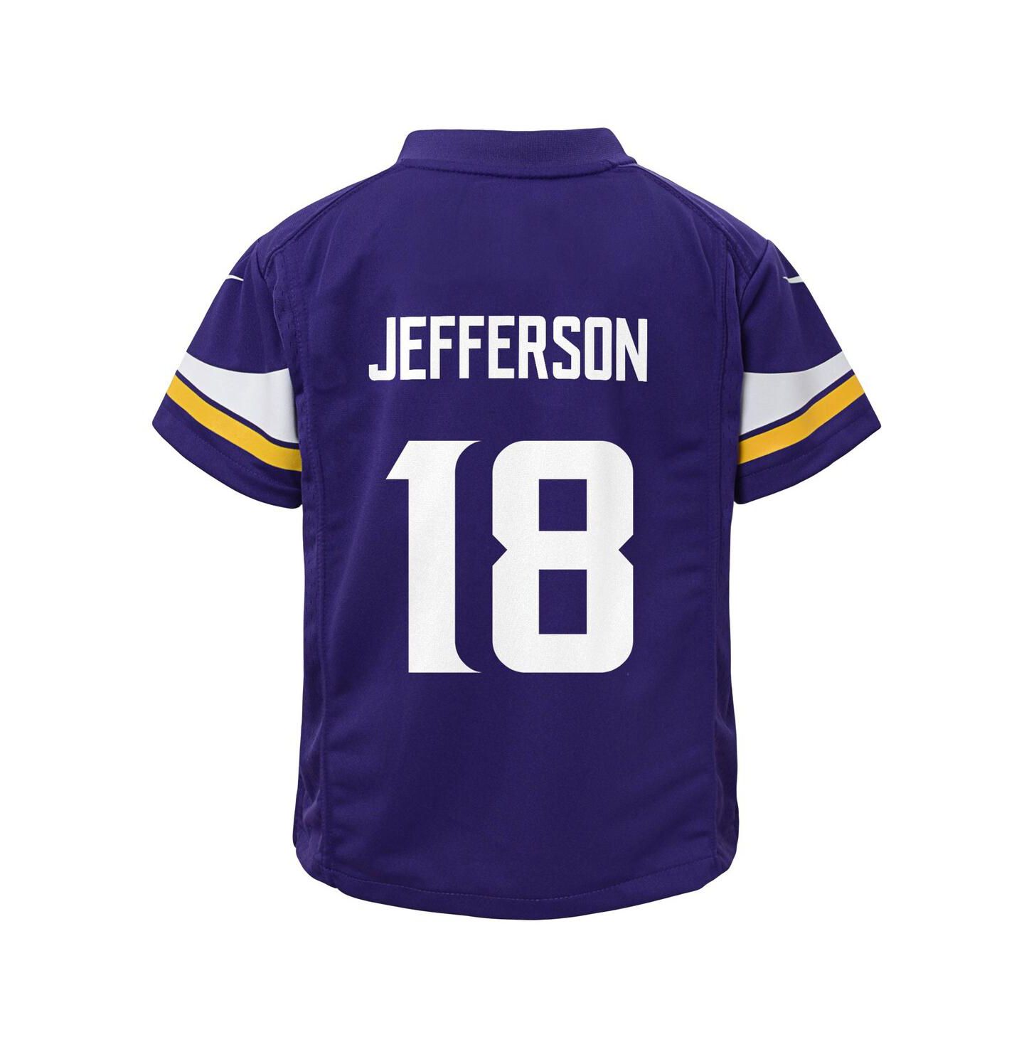 Топ Nike Justin Jefferson Purple Minnesota Vikings Alternate Game Jersey для малышей, цвет: Фиолетовый — фото 5