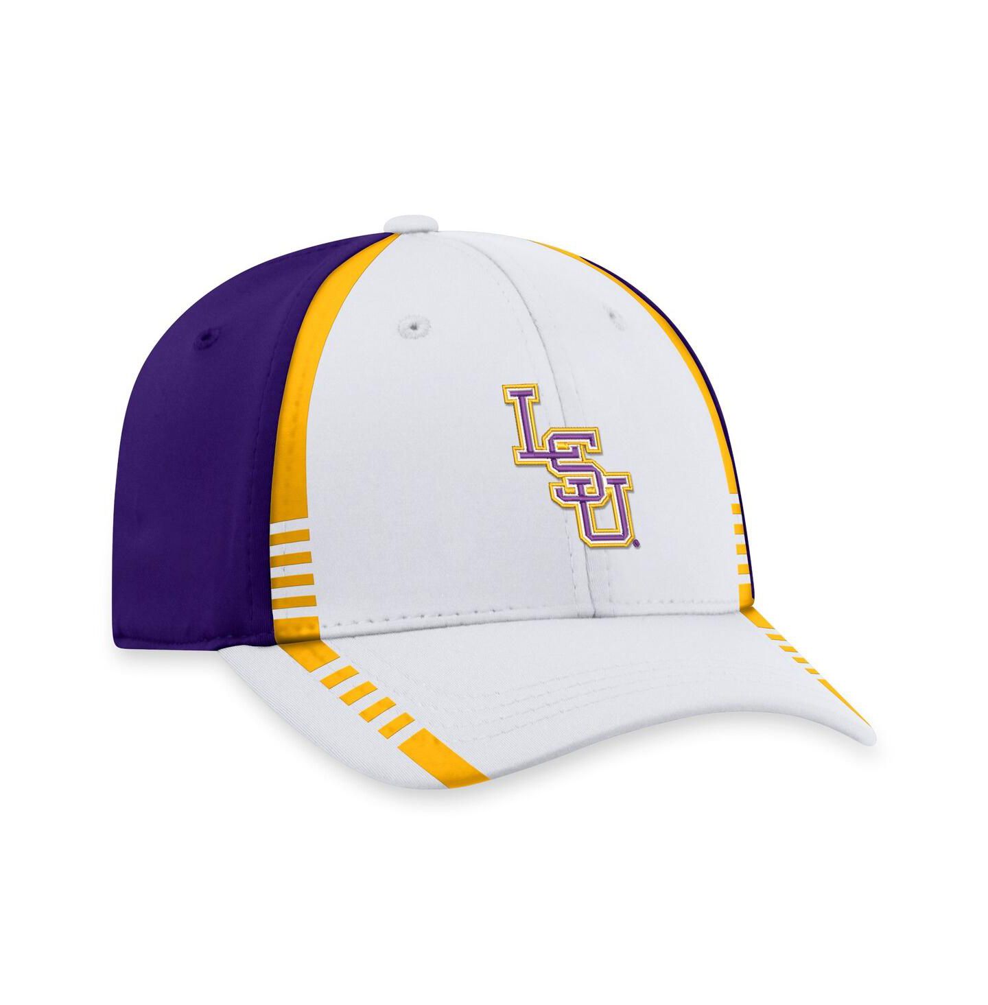 Мужская кепка Top of the World White, Purple LSU Tigers Iconic Flex Hat — фото 3