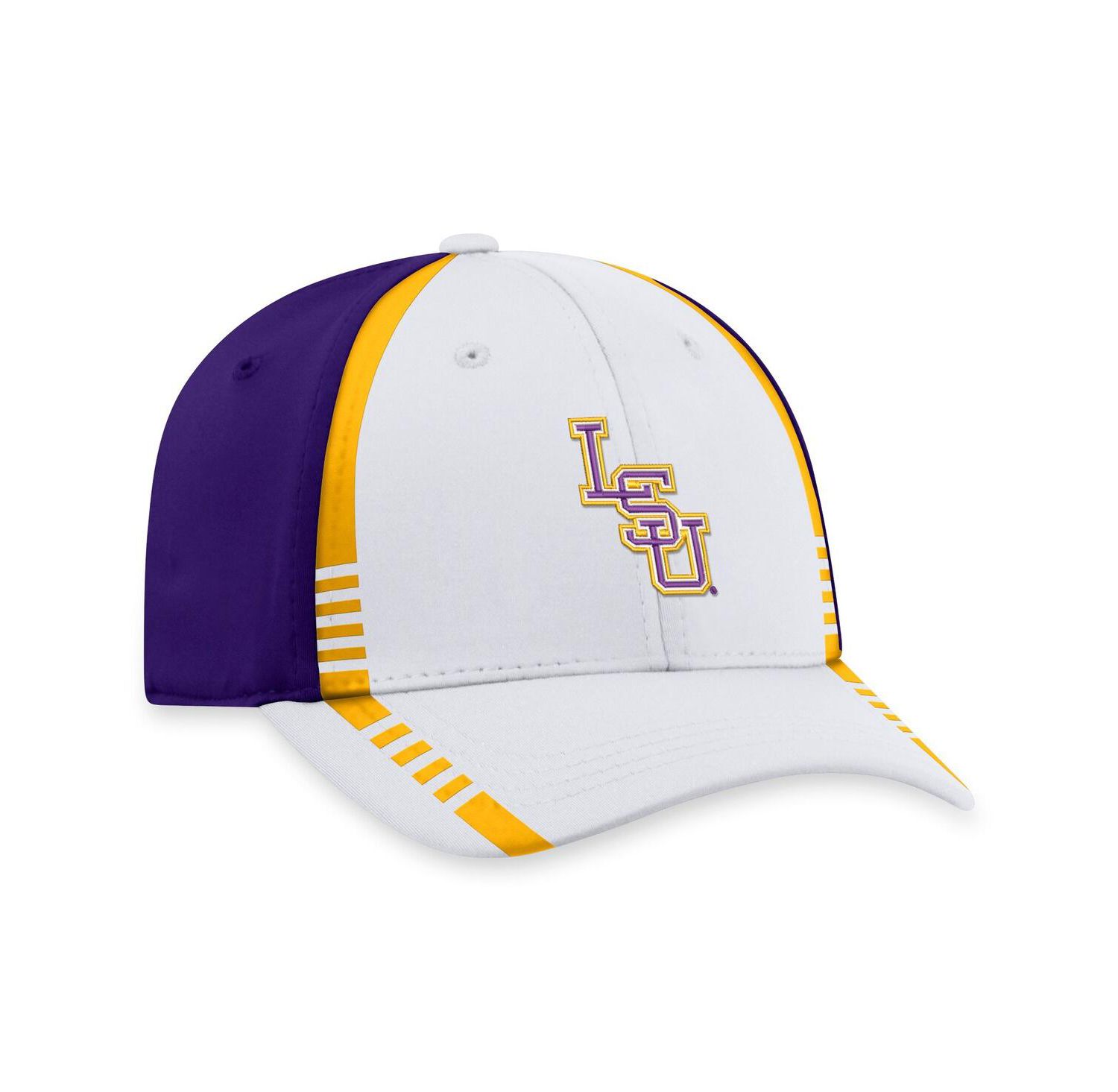Men's White, Purple LSU Tigers Iconic Flex Hat