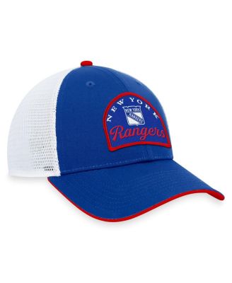 Men's Blue, White New York Rangers Fundamental Adjustable Hat