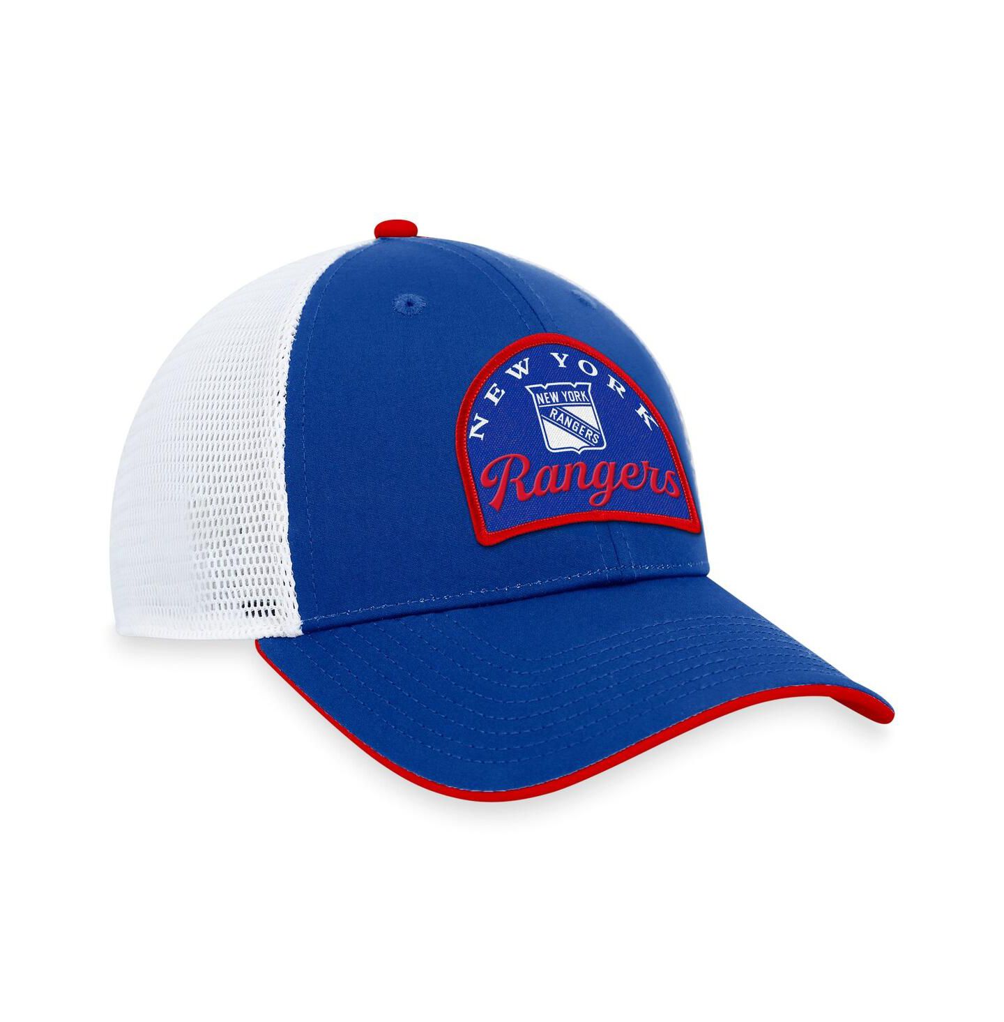 Мужская кепка Fanatics Blue, White New York Rangers Fundamental Adjustable Hat — фото 3