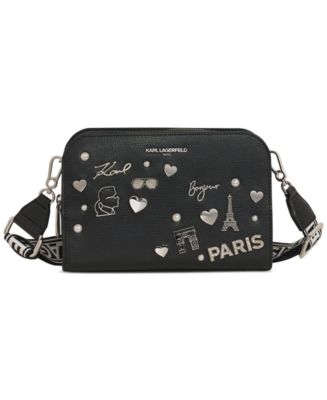 Karl Lagerfeld, Black Crossbody purse discount with color charm