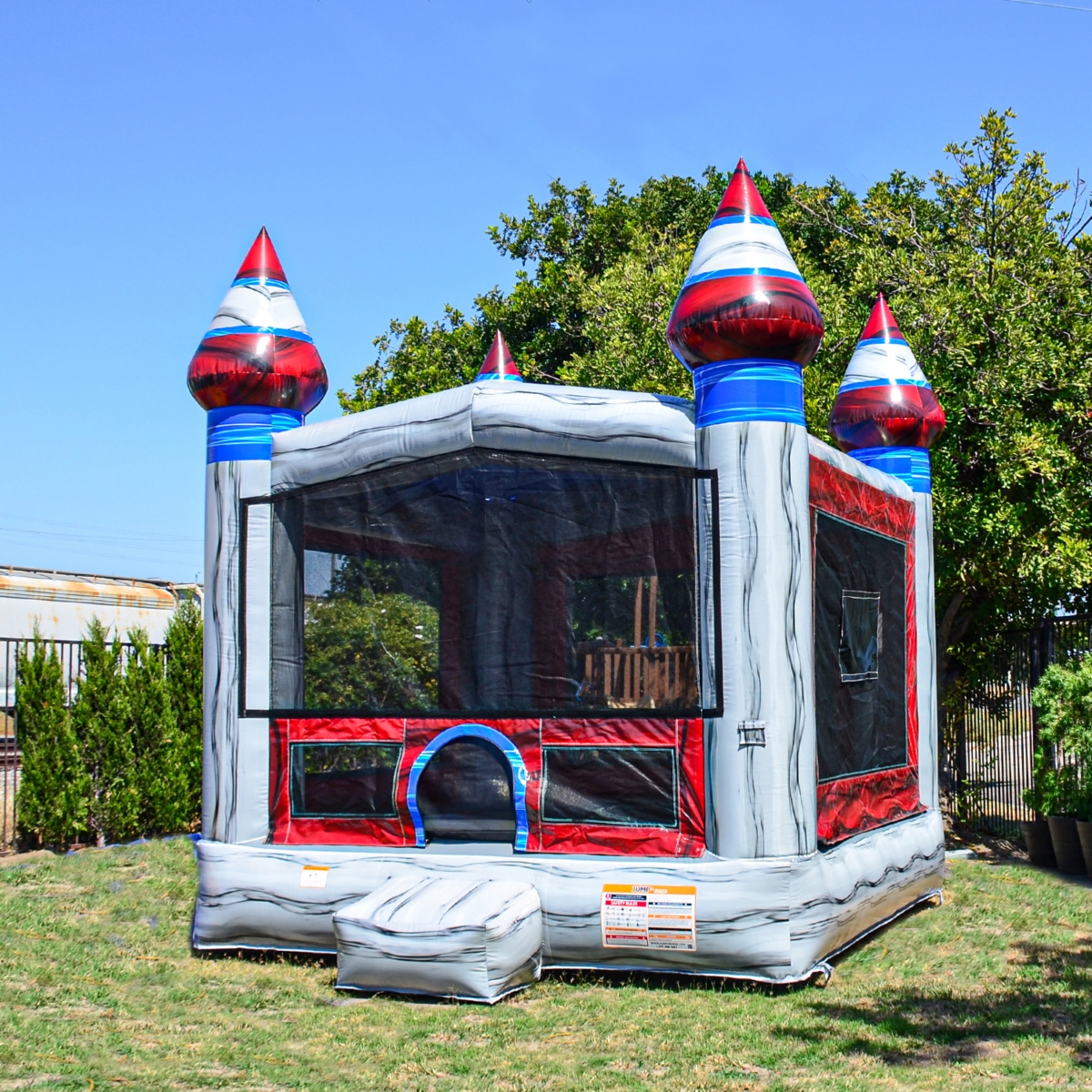 JumpOrange Titanium Commercial Grade Bounce House 13x13 for Kids and Adults (with Blower), Basketball Hoop, Outdoor Indoor, Bouncer Jumper, Birthday P