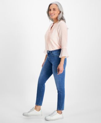 Petite Mid Rise Slim Leg Jeans, Created for Macy's