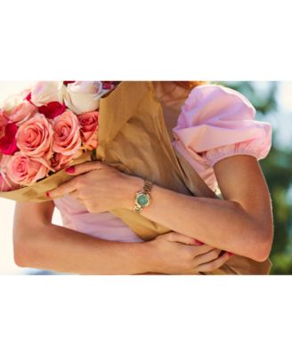 Eco-Drive Women's Arcly Diamond (1/10 ct. t.w.) Rose Gold-Tone Stainless Steel Bracelet Watch 30mm