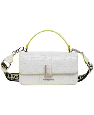 KARL LAGERFELD PARIS - Simone Embossed Leather Small Top Handle Crossbody