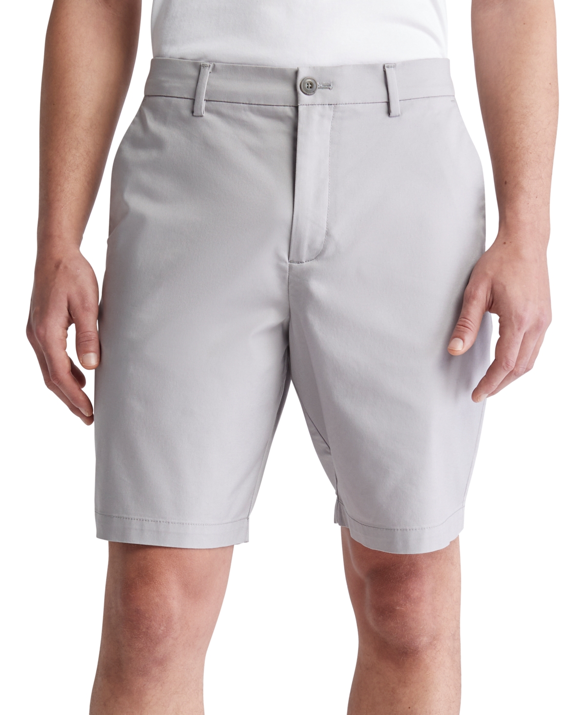 Shop Calvin Klein Men's Refined Slim Fit 9" Shorts In Alloy