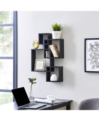Intersecting Cube Shelves - Black