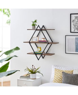 Antigua Crossed Double Diamond Shelf Unit